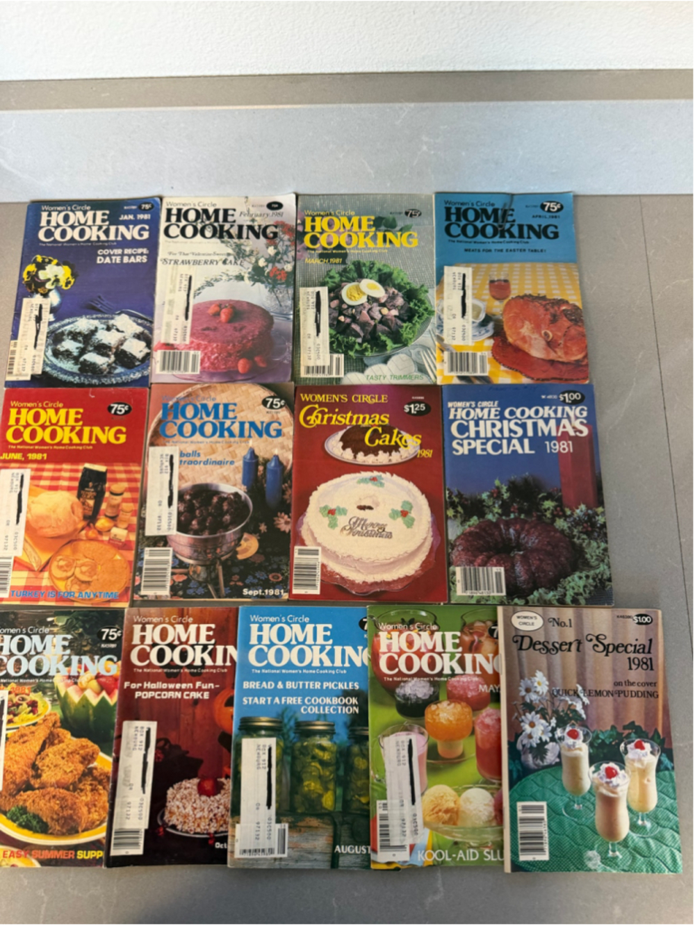 Vintage 1981 Women’s Circle Home Cooking Magazines Lot of 13 Recipe Cookbooks